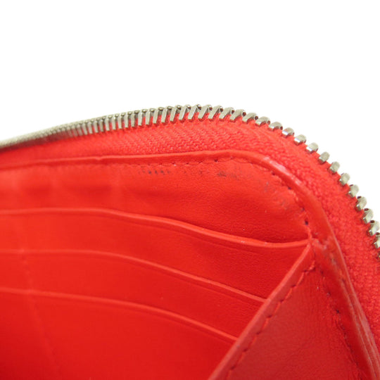 BOTTEGAVENETA Long Wallet Purse PVC Red Zip Around Women Used Authentic