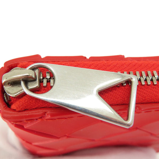 BOTTEGAVENETA Long Wallet Purse PVC Red Zip Around Women Used Authentic