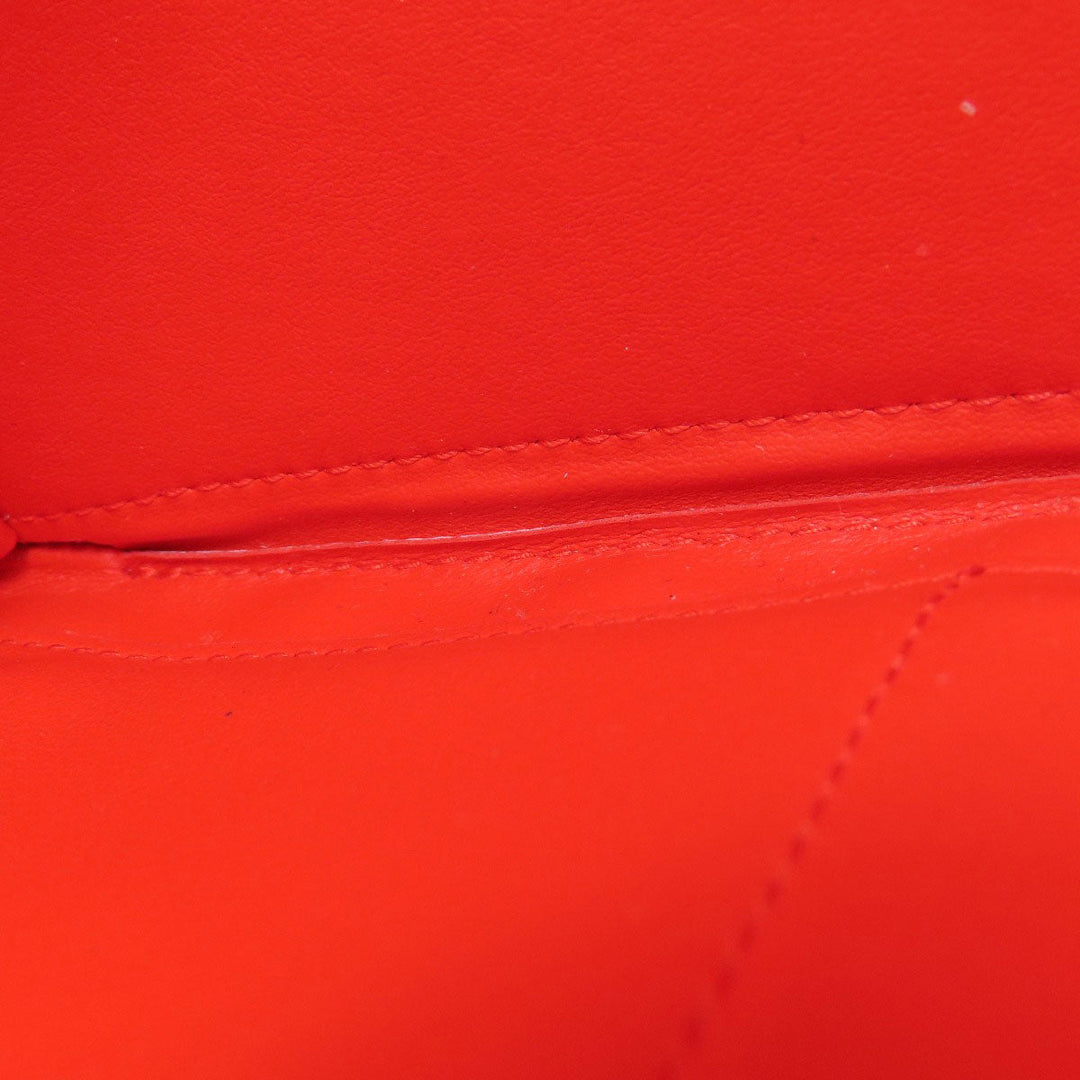 BOTTEGAVENETA Long Wallet Purse PVC Red Zip Around Women Used Authentic
