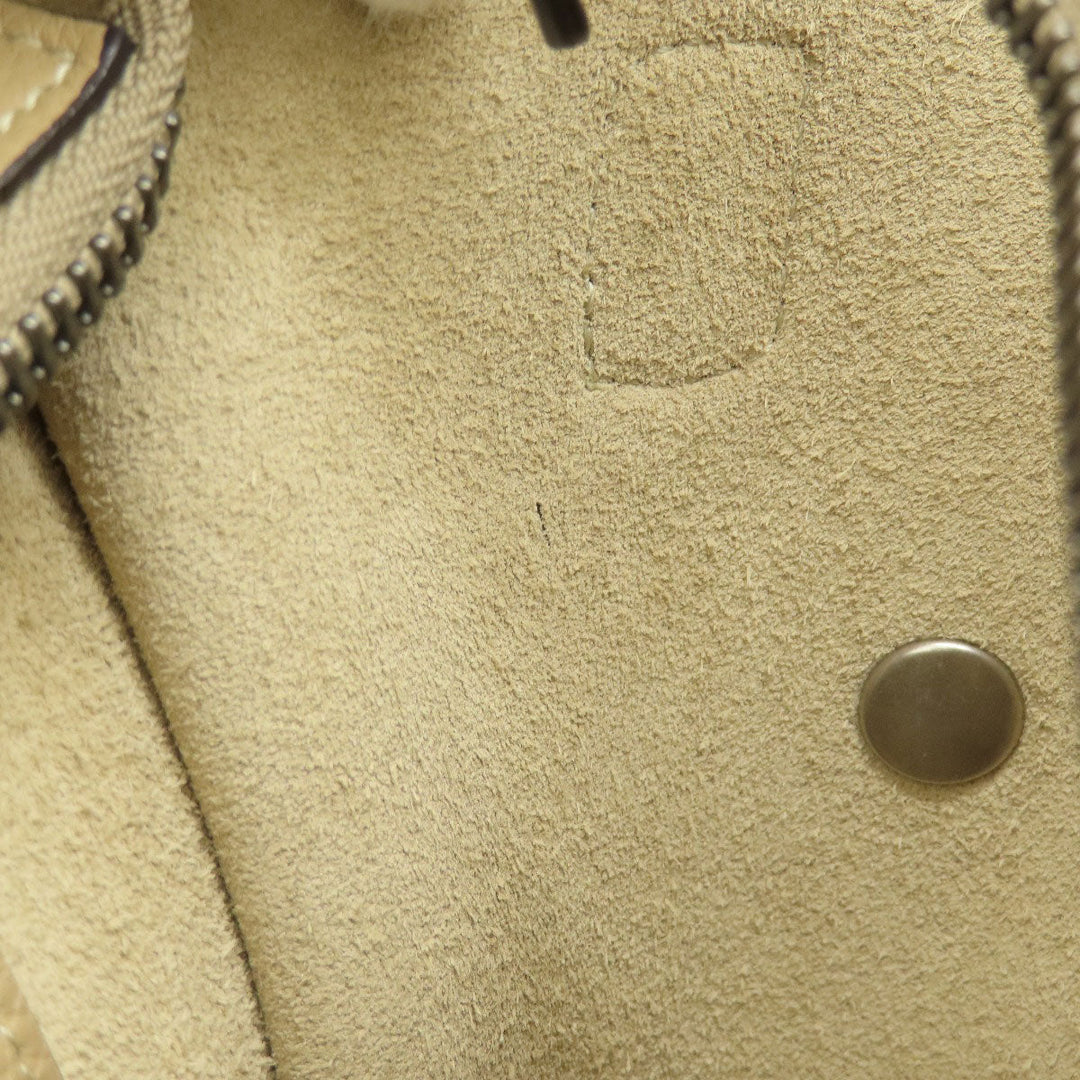 CELINE Tote Bag Calfskin beige Luggage micro Women Used Authentic