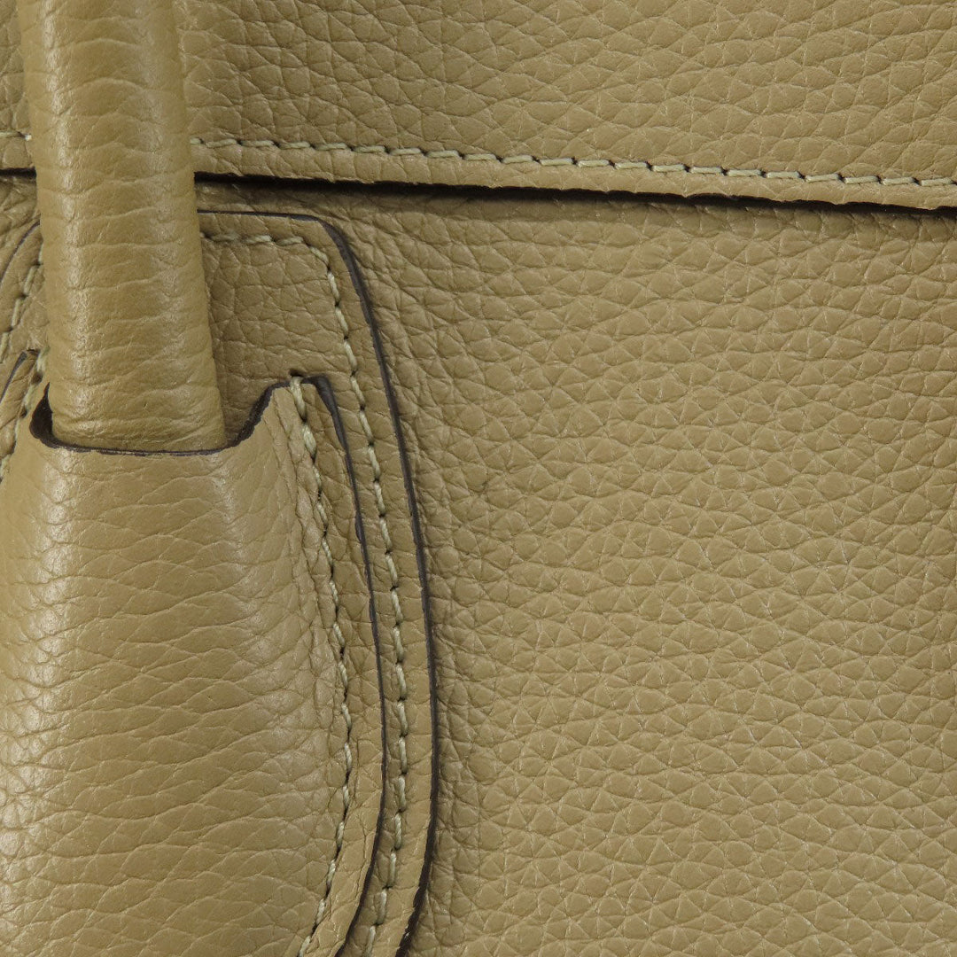 CELINE Tote Bag Calfskin beige Luggage micro Women Used Authentic