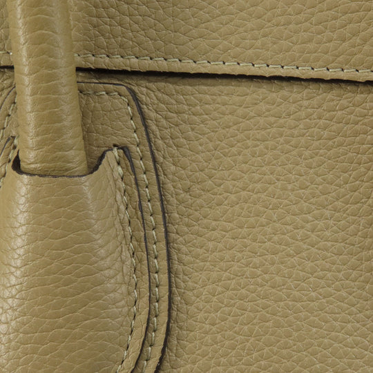 CELINE Tote Bag Calfskin beige Luggage micro Women Used Authentic