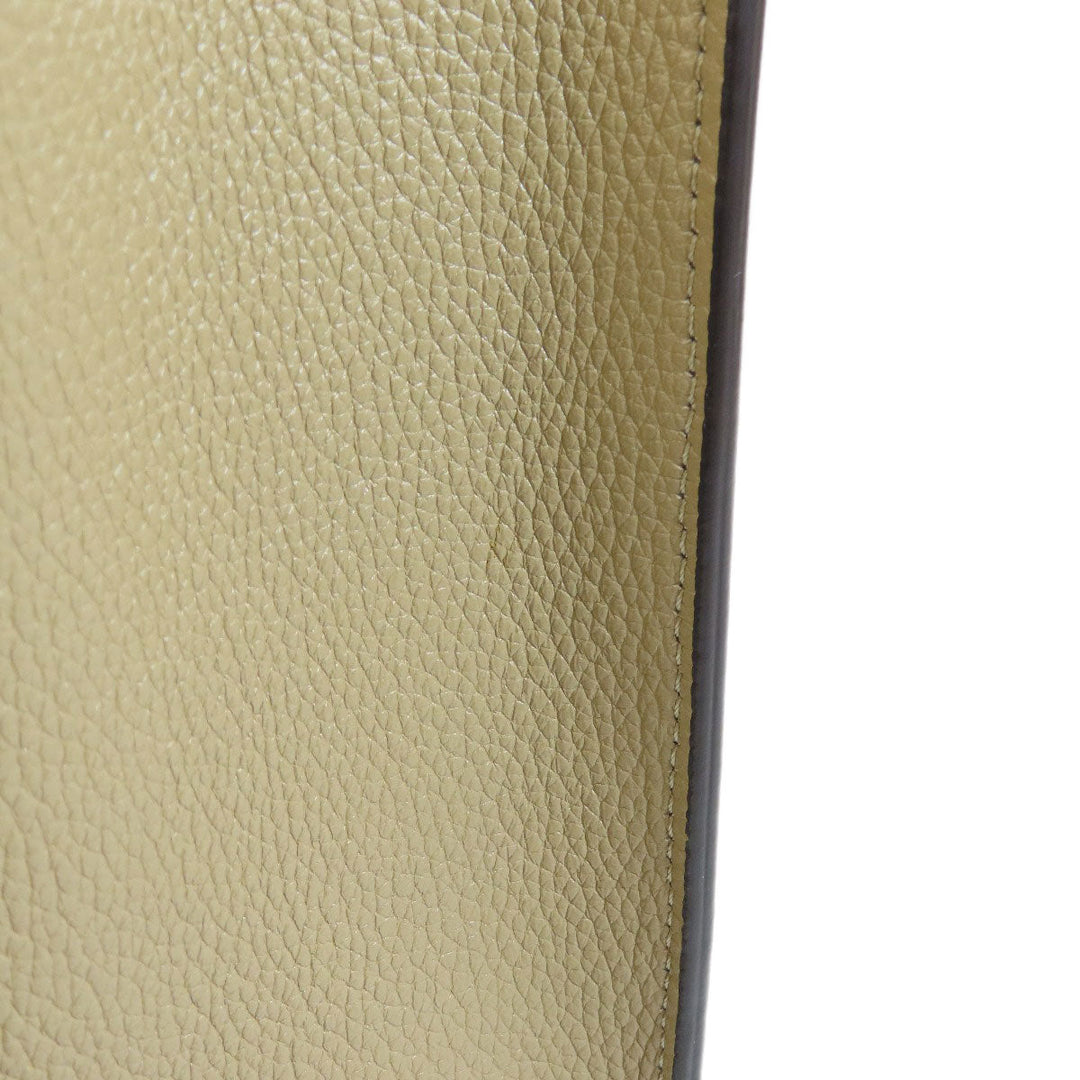 CELINE Tote Bag Calfskin beige Luggage micro Women Used Authentic