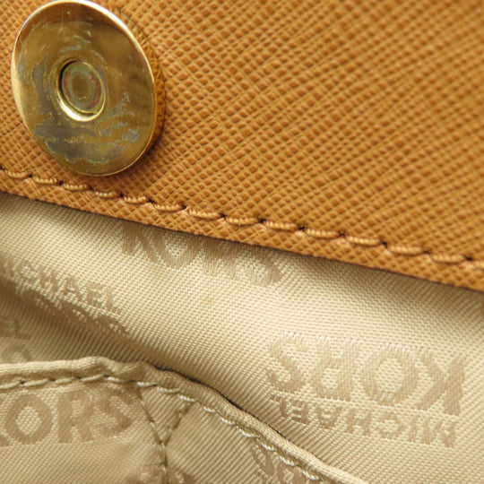 MICHAEL KORS Handbag PVC Brown MK Signature 2WAY Women Used Authentic