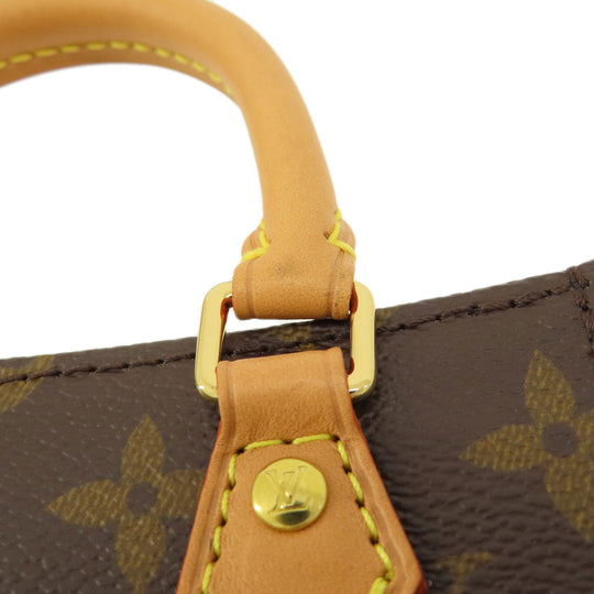 LOUIS VUITTON Handbag M69442 Monogram canvas Brown Petit Sac Plat Women Used Authentic