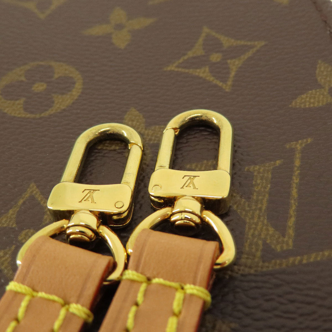 LOUIS VUITTON Handbag M69442 Monogram canvas Brown Petit Sac Plat Women Used Authentic
