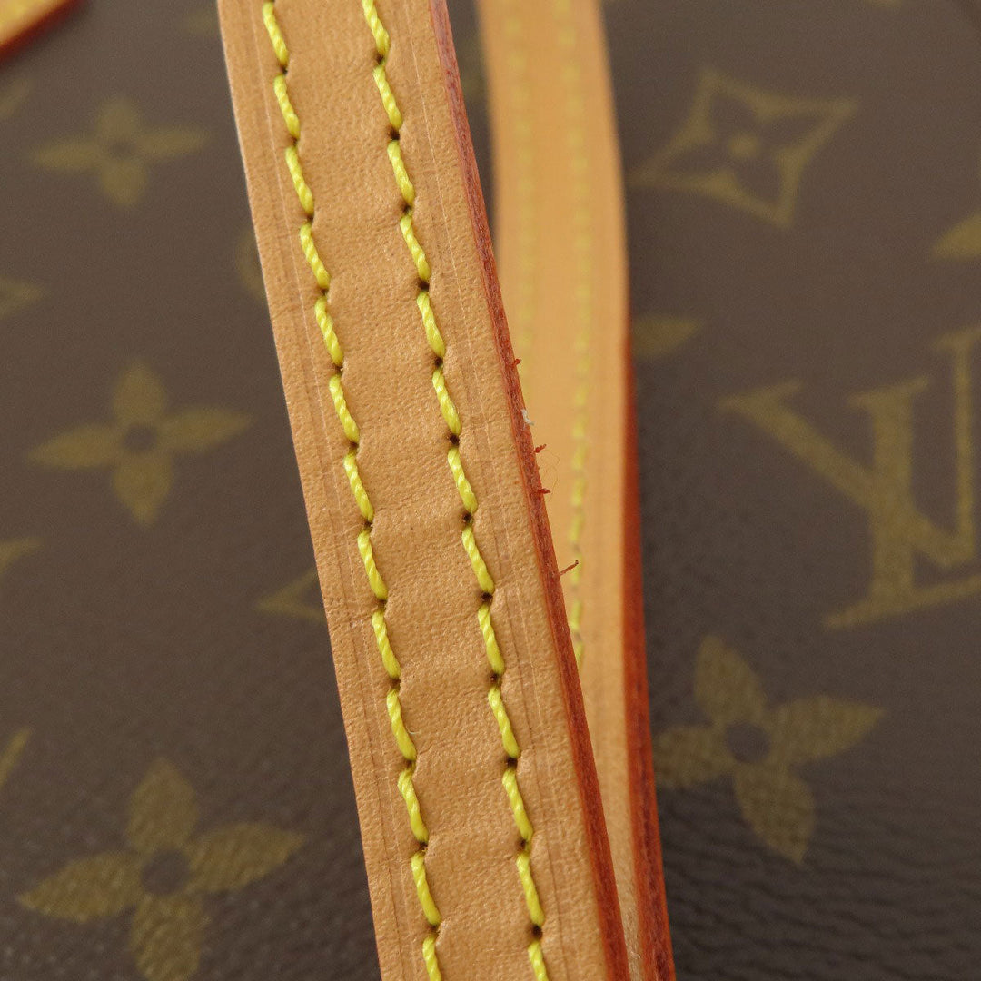 LOUIS VUITTON Handbag M69442 Monogram canvas Brown Petit Sac Plat Women Used Authentic