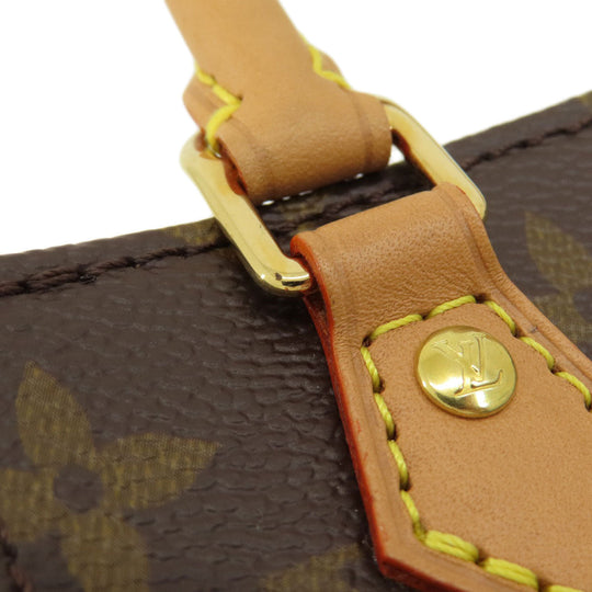 LOUIS VUITTON Handbag M69442 Monogram canvas Brown Petit Sac Plat Women Used Authentic
