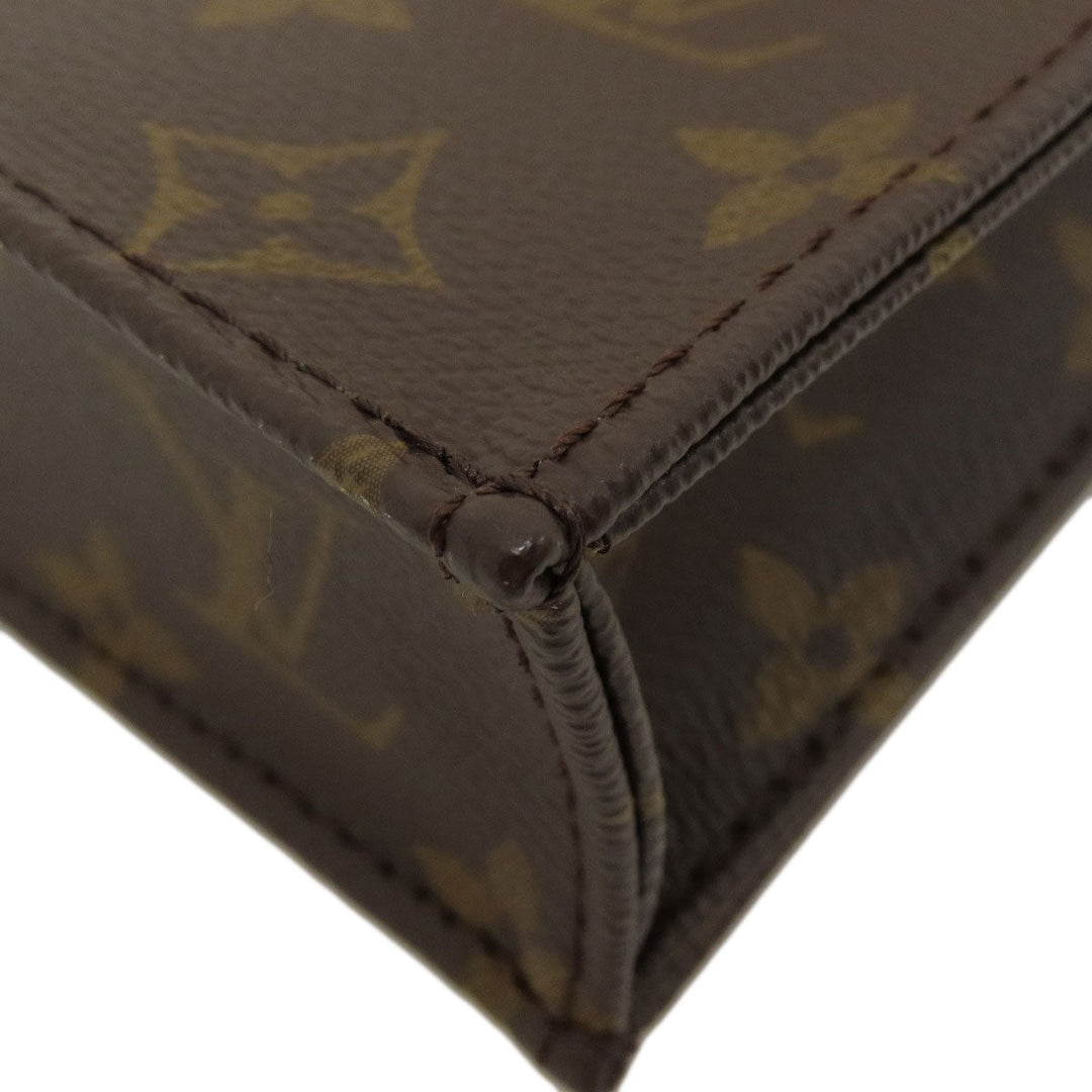 LOUIS VUITTON Handbag M69442 Monogram canvas Brown Petit Sac Plat Women Used Authentic