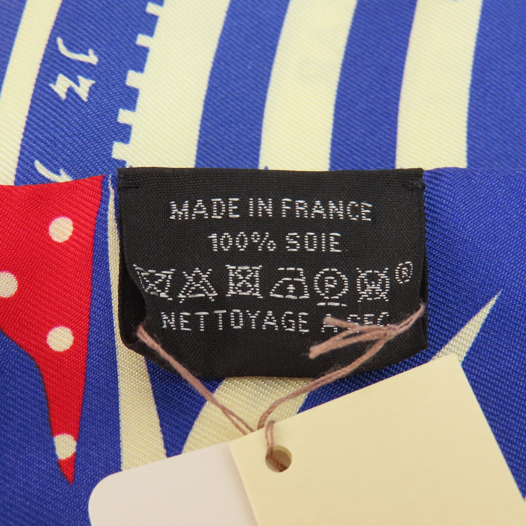 HERMES scarf silk Red Twilly Women Used Authentic