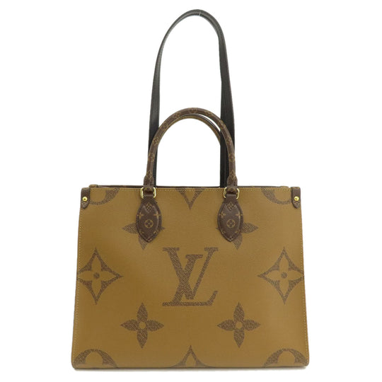 LOUIS VUITTON Tote Bag M45321 Monogram reverse Brown On the Go MM Monogram Giant