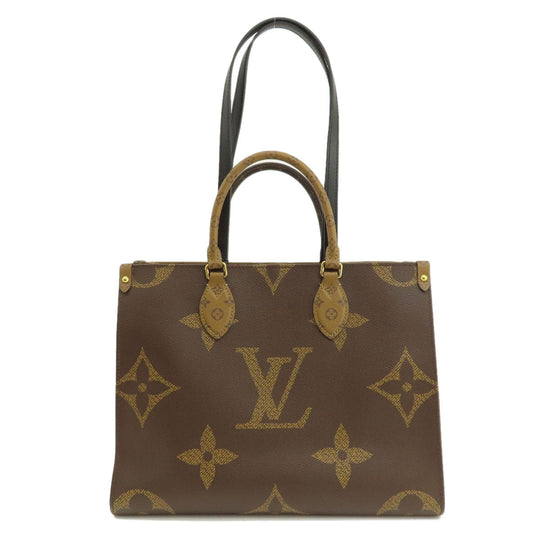 LOUIS VUITTON Tote Bag M45321 Monogram reverse Brown On the Go MM Monogram Giant