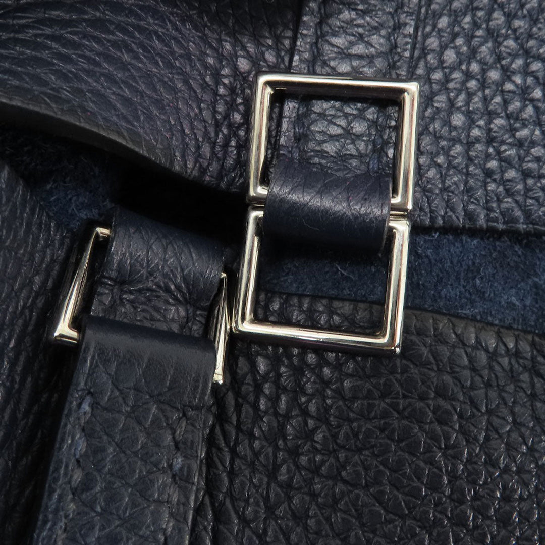 HERMES Handbag Taurillon Clemence blue Picotin Lock Eclat MM Blue Nuit Rose Purple SilverMetal Women Used Authentic