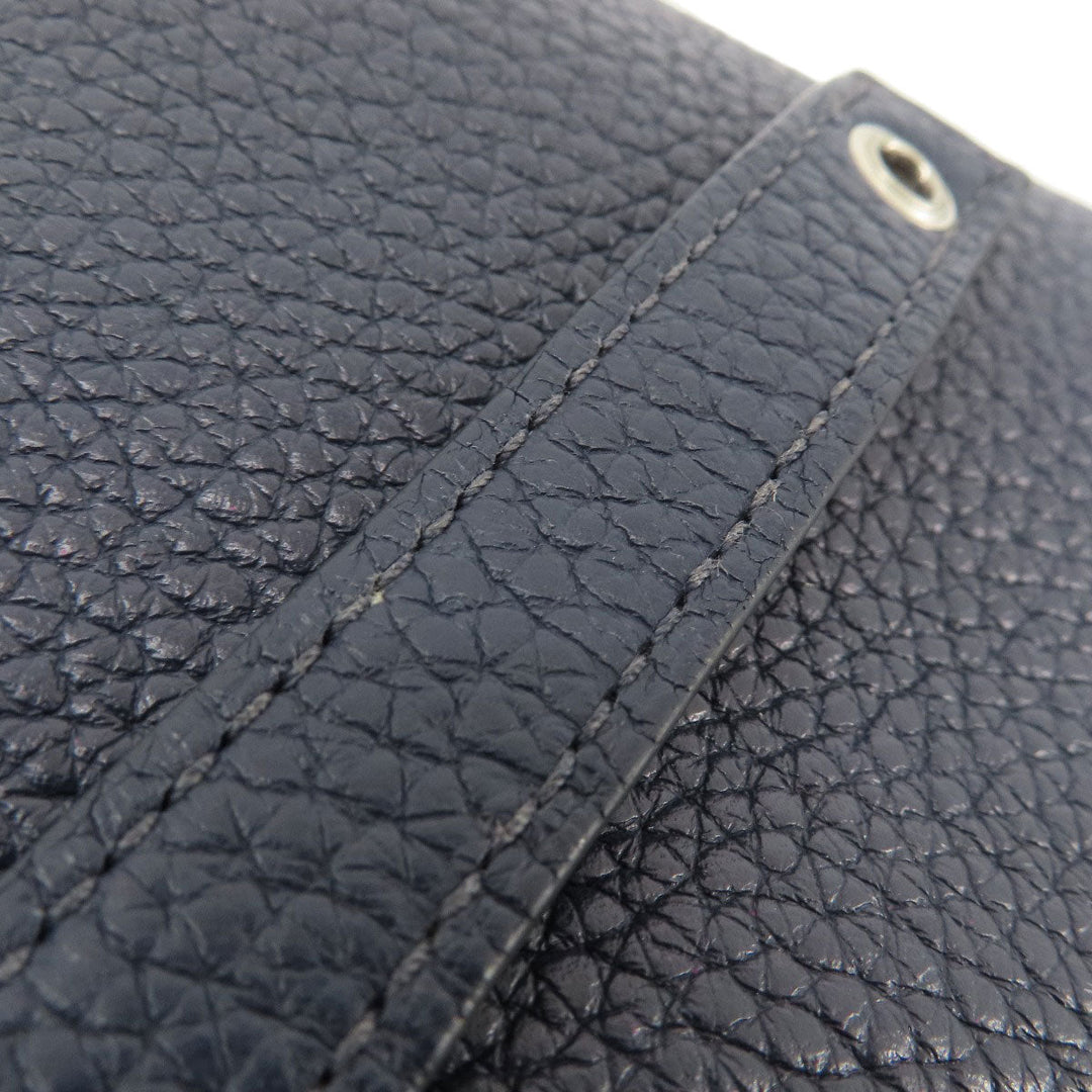 HERMES Handbag Taurillon Clemence blue Picotin Lock Eclat MM Blue Nuit Rose Purple SilverMetal Women Used Authentic