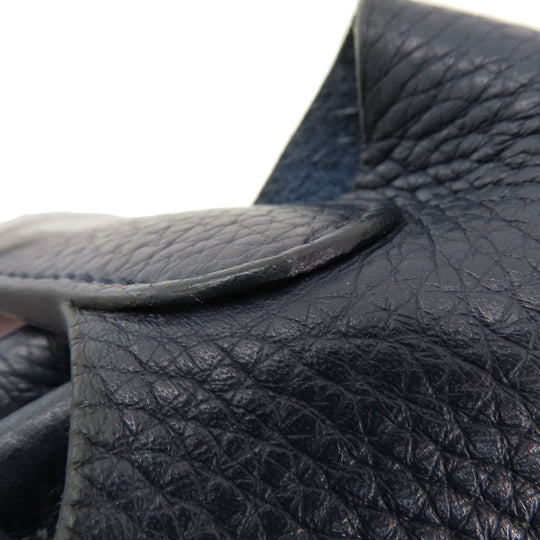 HERMES Handbag Taurillon Clemence blue Picotin Lock Eclat MM Blue Nuit Rose Purple SilverMetal Women Used Authentic