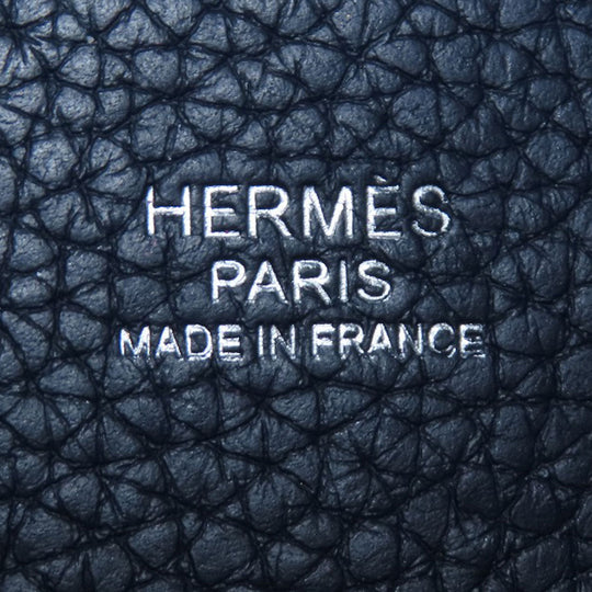HERMES Handbag Taurillon Clemence blue Picotin Lock Eclat MM Blue Nuit Rose Purple SilverMetal Women Used Authentic
