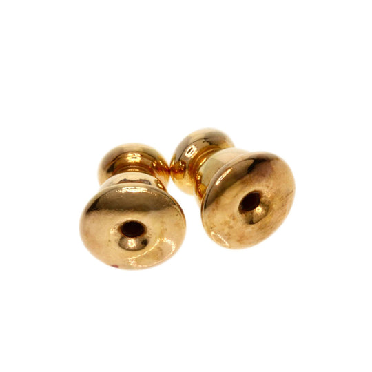 Christian Dior Pierce metallic gold Logo motif Women Used Authentic
