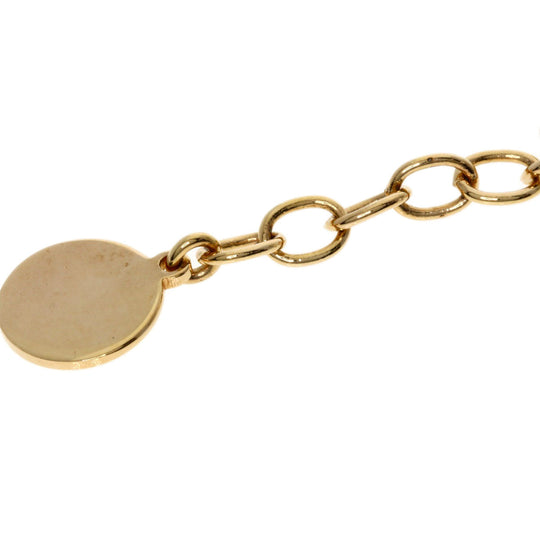 Christian Dior Necklace metallic gold Logo motif Women Used Authentic