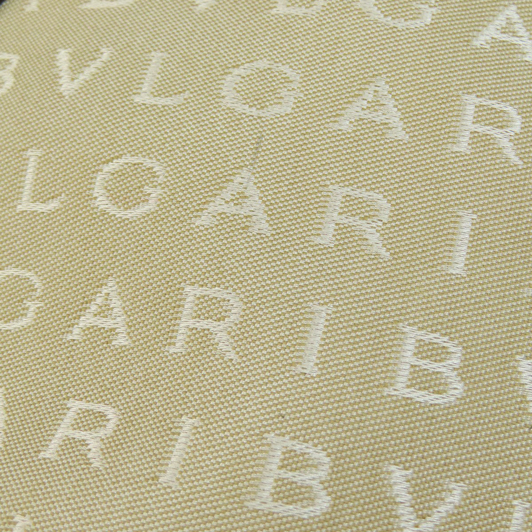 BVLGARI Handbag canvas beige Logo mania Women Used Authentic