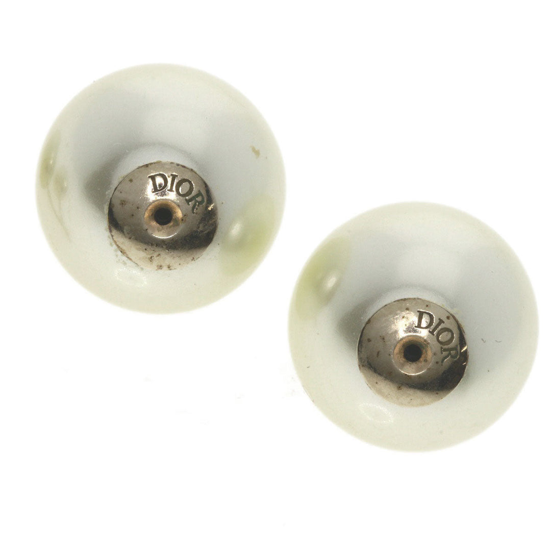 Christian Dior Pierce metallic gold Fake pearl Women Used Authentic