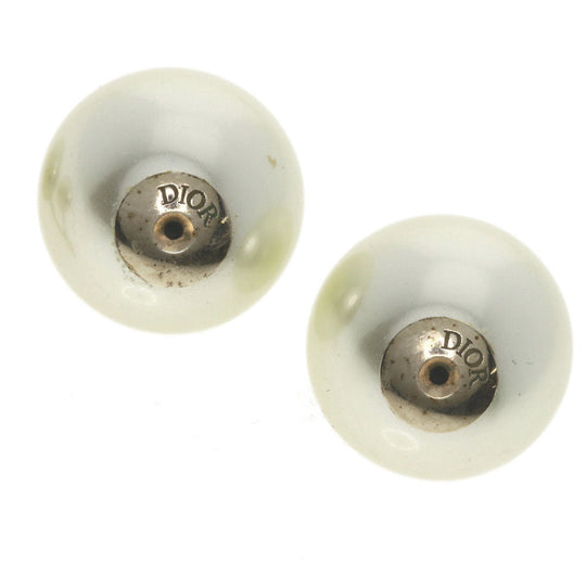 Christian Dior Pierce metallic gold Fake pearl Women Used Authentic
