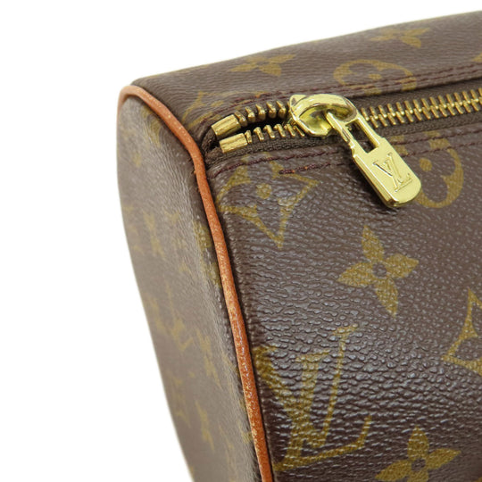 LOUIS VUITTON Handbag M51366 Monogram canvas Brown Papillon 26 Old Monog Lamb Women Used Authentic
