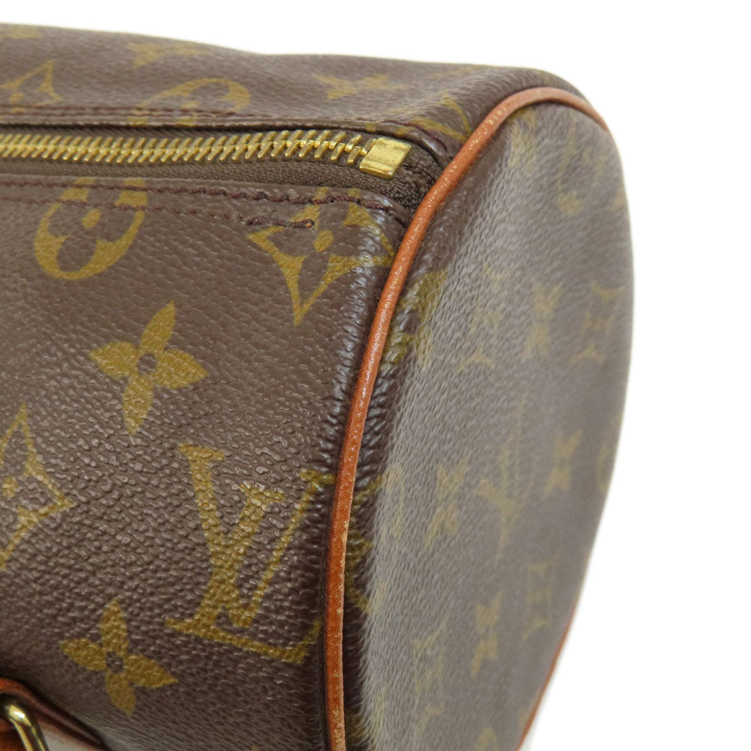 LOUIS VUITTON Handbag M51366 Monogram canvas Brown Papillon 26 Old Monog Lamb Women Used Authentic