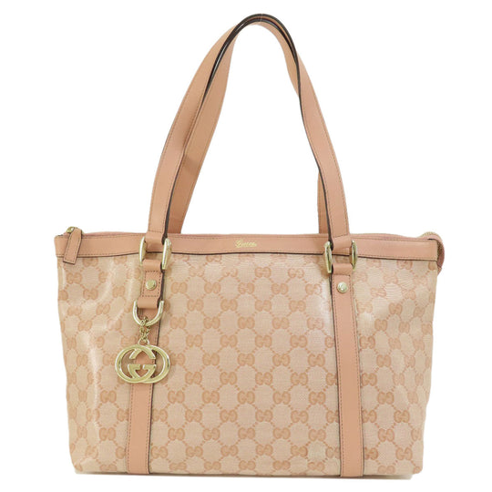 GUCCI Handbag 141470 Coated canvas pink GG crystal Women Used Authentic