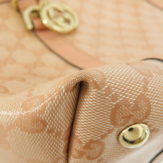 GUCCI Handbag 141470 Coated canvas pink GG crystal Women Used Authentic
