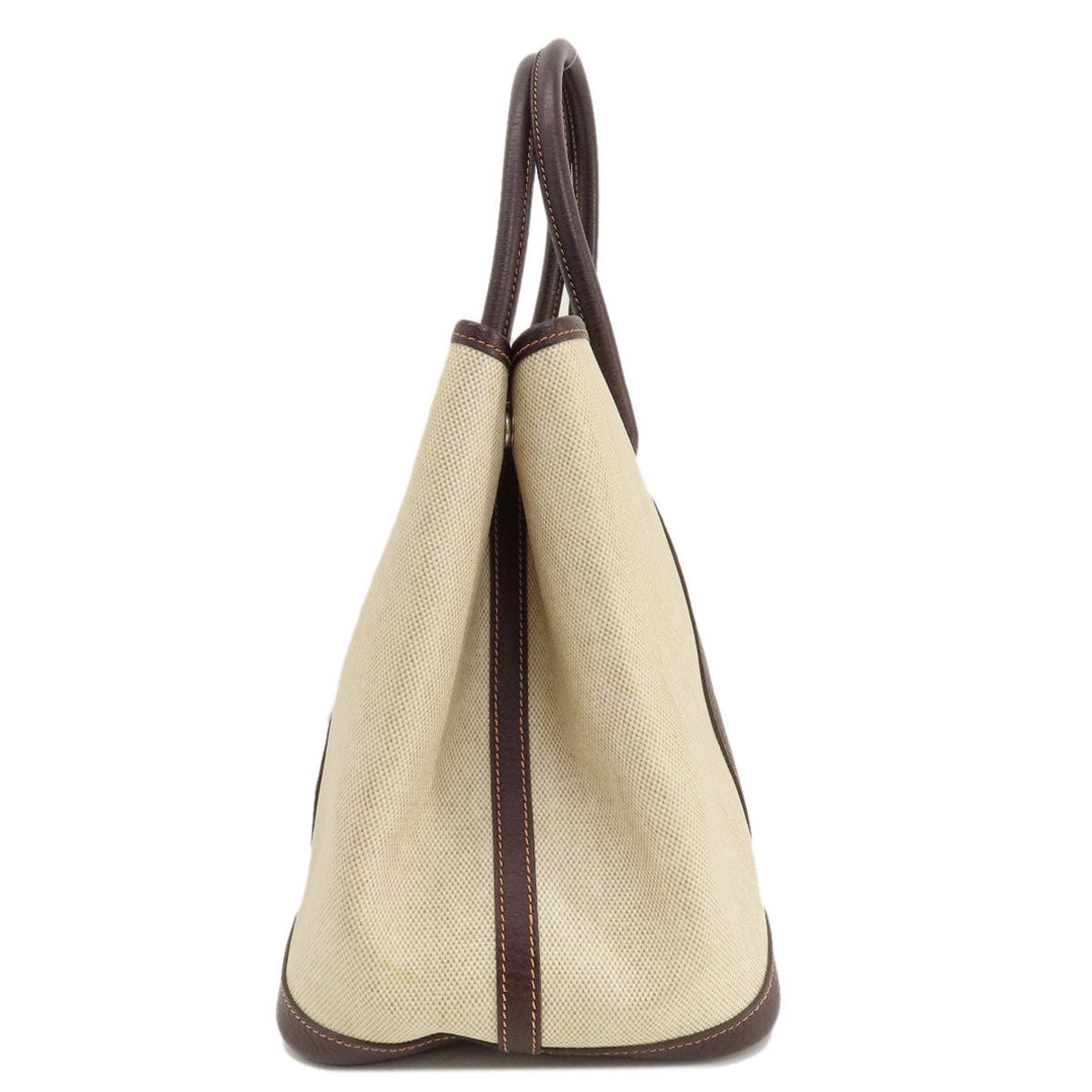 HERMES Tote Bag Tower ash beige Garden Party PM Natural SilverMetal