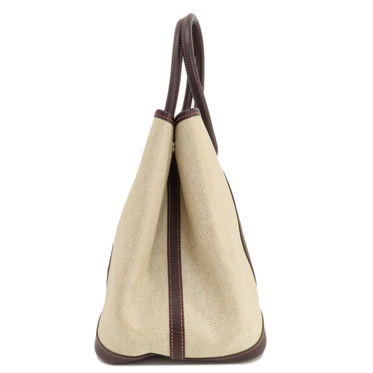 HERMES Tote Bag Tower ash beige Garden Party PM Natural SilverMetal