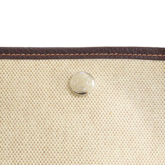 HERMES Tote Bag Tower ash beige Garden Party PM Natural SilverMetal