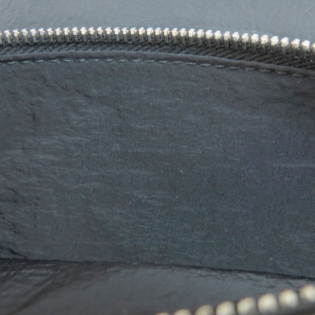 BOTTEGAVENETA Long Wallet Purse leather black MAXI INTRECCIATO mens Used Authentic