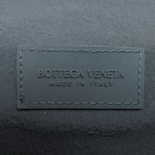 BOTTEGAVENETA Long Wallet Purse leather black MAXI INTRECCIATO mens Used Authentic