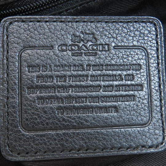 COACH Handbag F36628 leather black logo Women Used Authentic