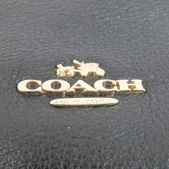 COACH Handbag F36628 leather black logo Women Used Authentic