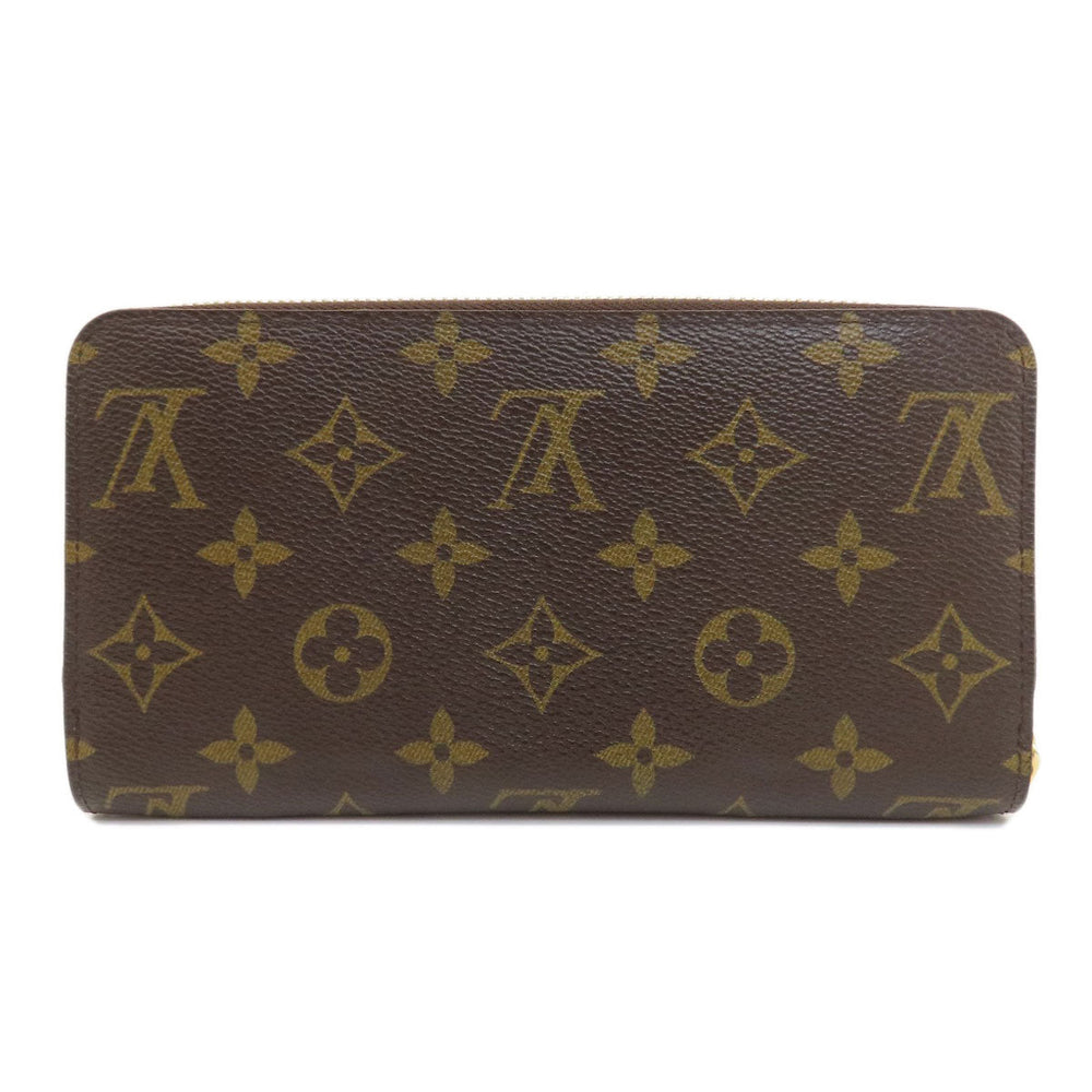 LOUIS VUITTON Long Wallet Purse M60017 Monogram canvas Brown Zippy Wallet Old Monogram Women Used Authentic