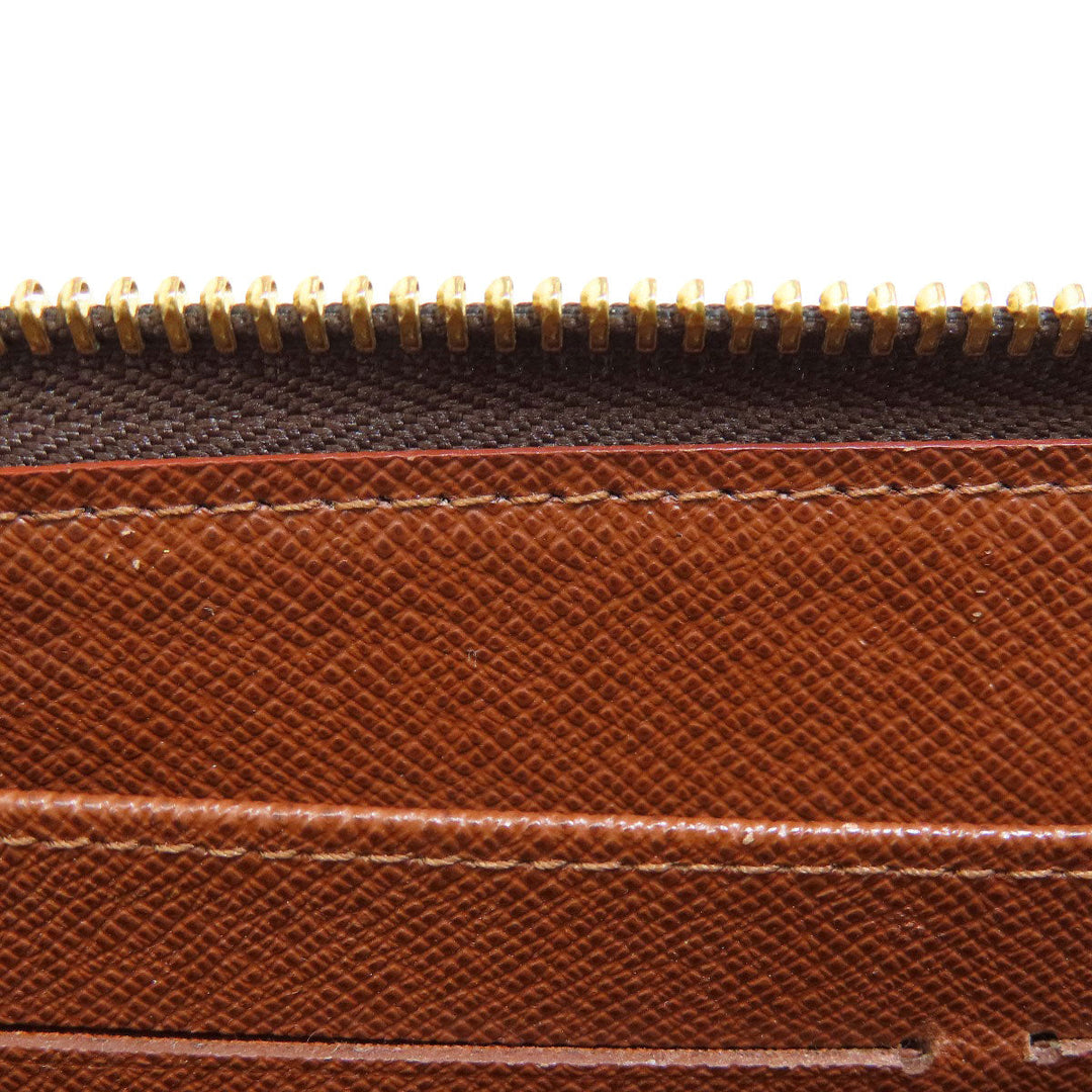 LOUIS VUITTON Long Wallet Purse M60017 Monogram canvas Brown Zippy Wallet Old Monogram Women Used Authentic