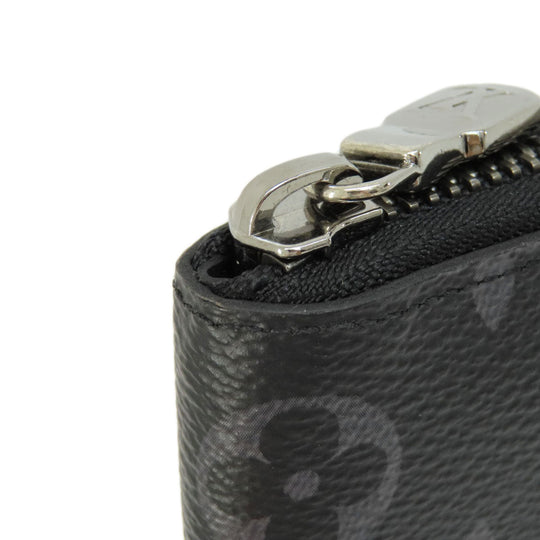 LOUIS VUITTON Long Wallet Purse M62295 Monogram Eclipse black Zippy Wallet Vertical Eclipse mens Used Authentic