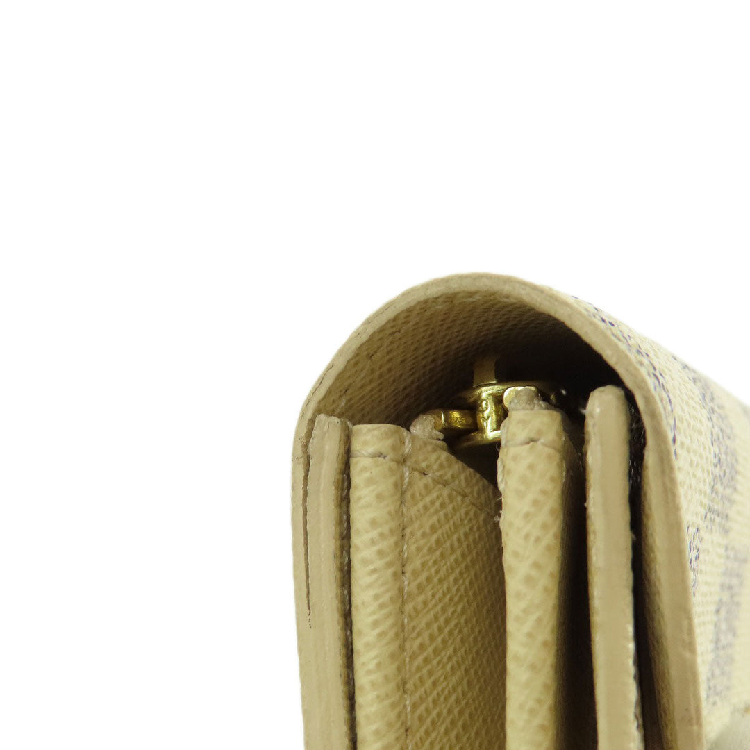 LOUIS VUITTON Coin case M9835 Damier canvas white Santur Pochette Solo Damier Azur Women Used Authentic