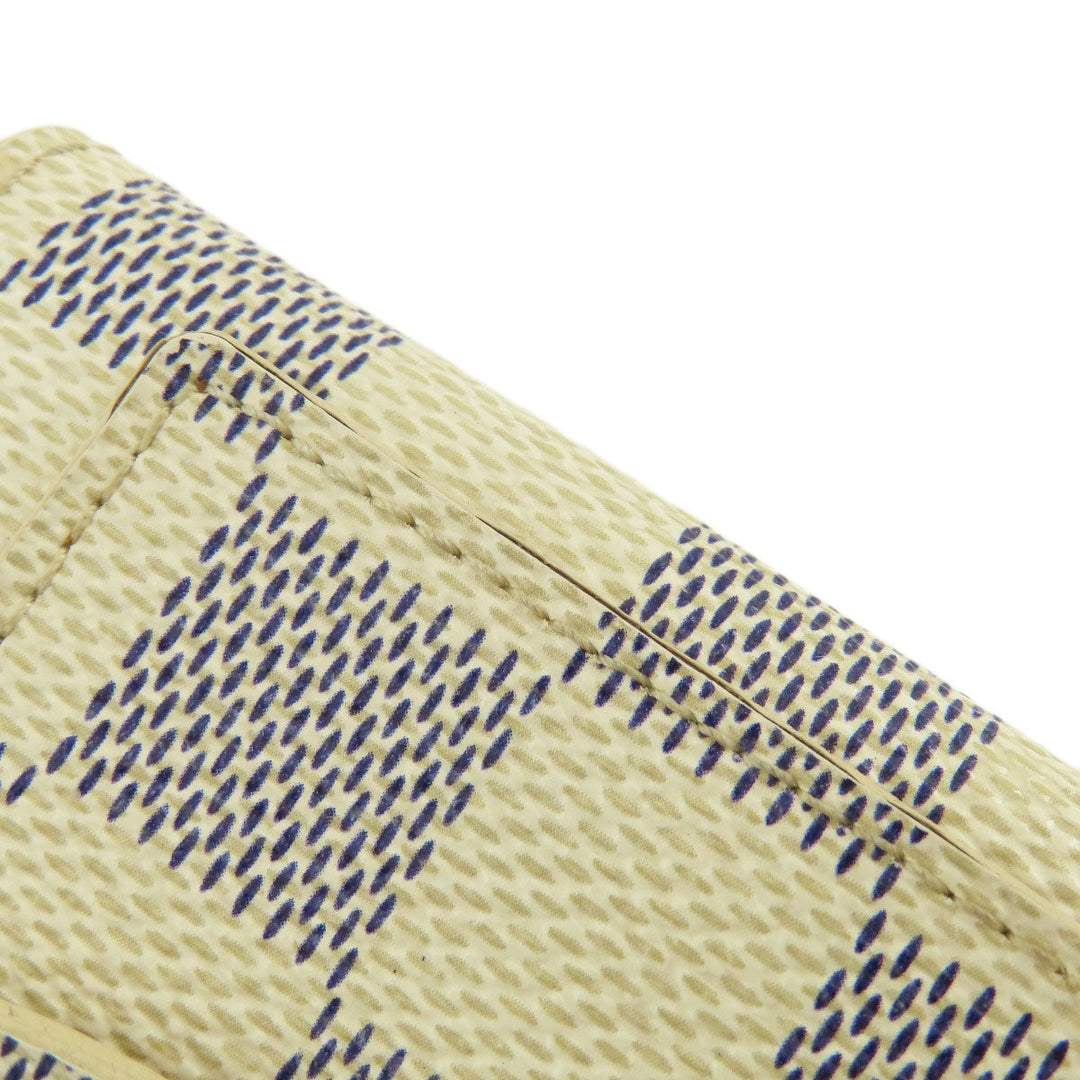 LOUIS VUITTON Coin case M9835 Damier canvas white Santur Pochette Solo Damier Azur Women Used Authentic