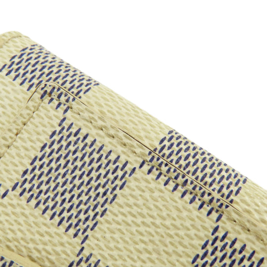 LOUIS VUITTON Coin case M9835 Damier canvas white Santur Pochette Solo Damier Azur Women Used Authentic