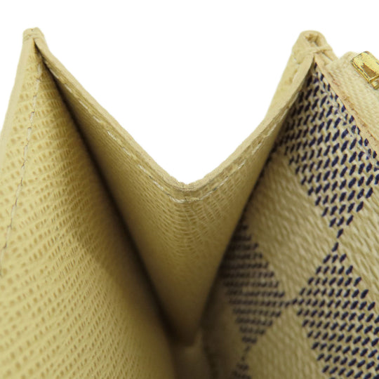 LOUIS VUITTON Coin case M9835 Damier canvas white Santur Pochette Solo Damier Azur Women Used Authentic