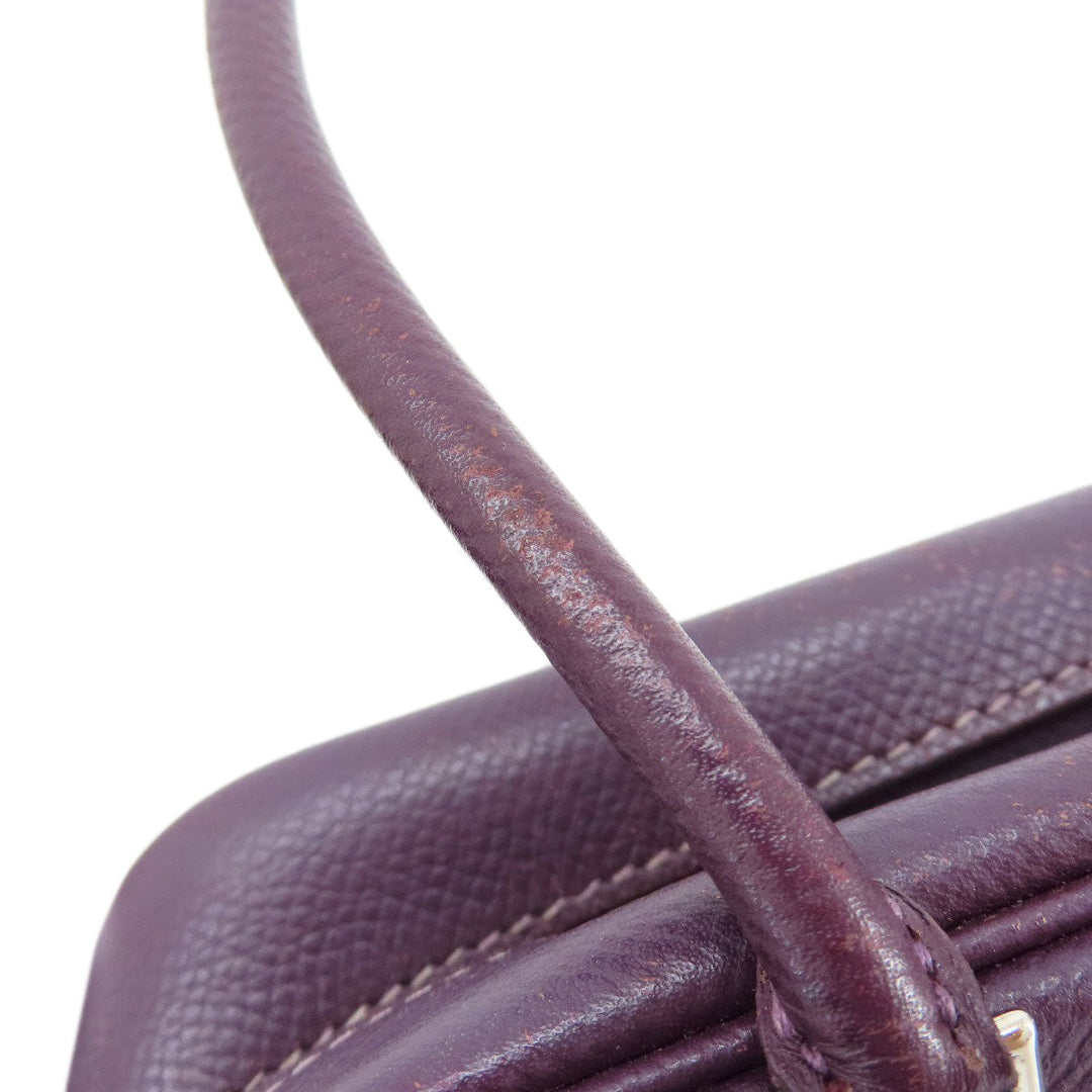 HERMES Handbag Epsom purple Plume 20 Cyclamen SilverMetal
