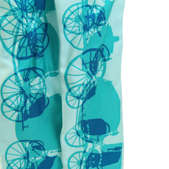 HERMES scarf silk green Twilly Women Used Authentic