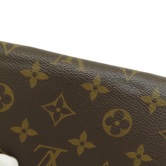 LOUIS VUITTON Long Wallet Purse M60017 Monogram canvas Brown Zippy Wallet Old Monogram Women Used Authentic