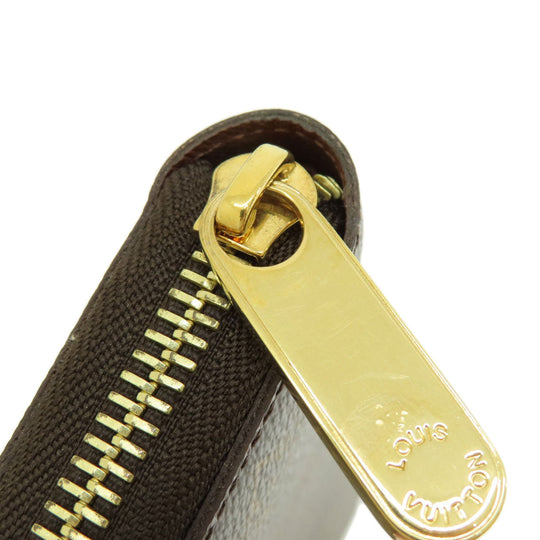 LOUIS VUITTON Long Wallet Purse M60017 Monogram canvas Brown Zippy Wallet Old Monogram Women Used Authentic