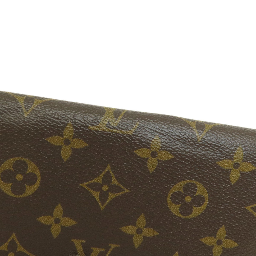 LOUIS VUITTON Long Wallet Purse M60017 Monogram canvas Brown Zippy Wallet Old Monogram Women Used Authentic