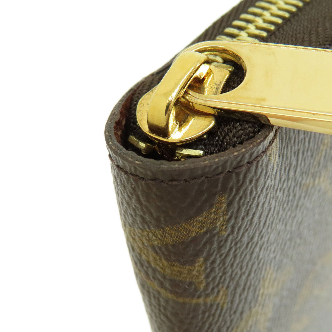 LOUIS VUITTON Long Wallet Purse M60017 Monogram canvas Brown Zippy Wallet Old Monogram Women Used Authentic