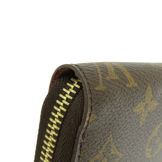 LOUIS VUITTON Long Wallet Purse M60017 Monogram canvas Brown Zippy Wallet Old Monogram Women Used Authentic